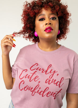 Curly, Cute, and Confident tee